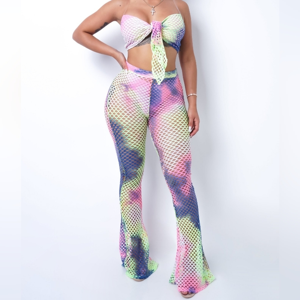 NEW! Multicolor Mesh Women Jumpsuit